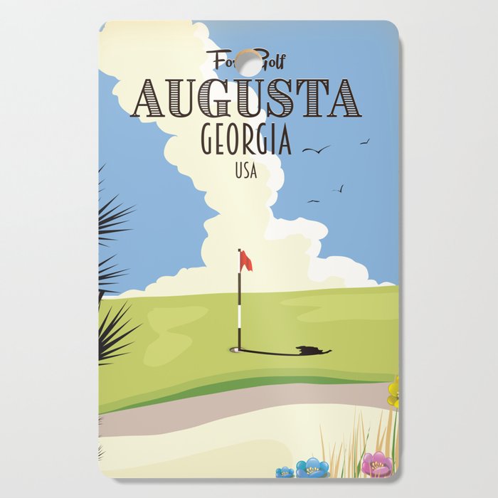 Augusta Georgia Golf Poster Cutting Board