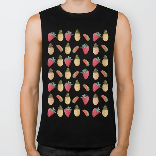 watermelon, pineapple, and Strawberry Biker Tank