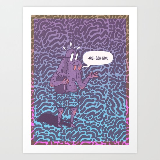 Brads Radical Eggplant Art Print