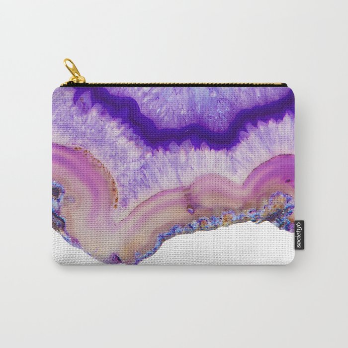 purple agate slice Carry-All Pouch