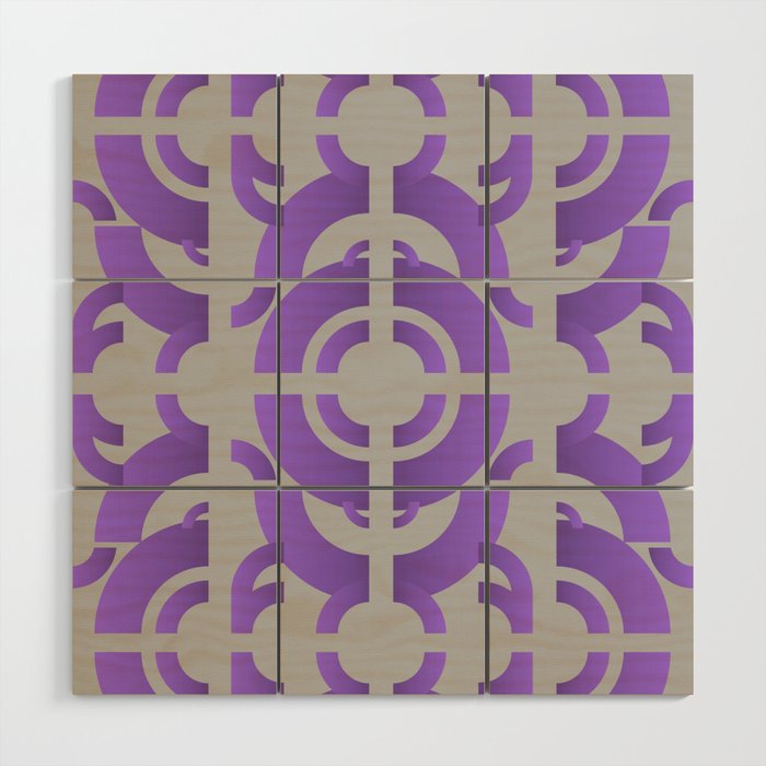 Muted Lavender Rainbow Arches Wood Wall Art