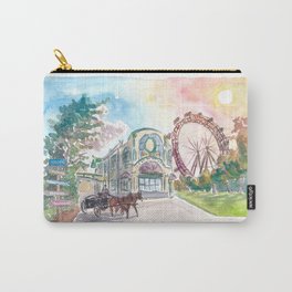Vienna Austria Prater with Ferris Wheel and Signpost Carry-All Pouch