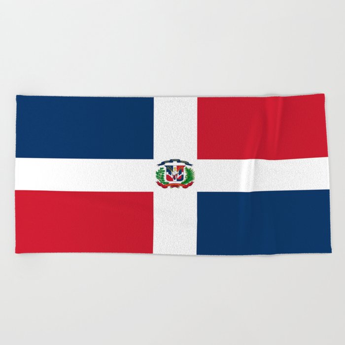 Flag of the dominican republic Beach Towel