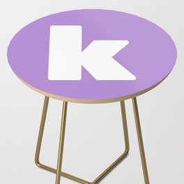 k (White & Lavender Letter) Side Table