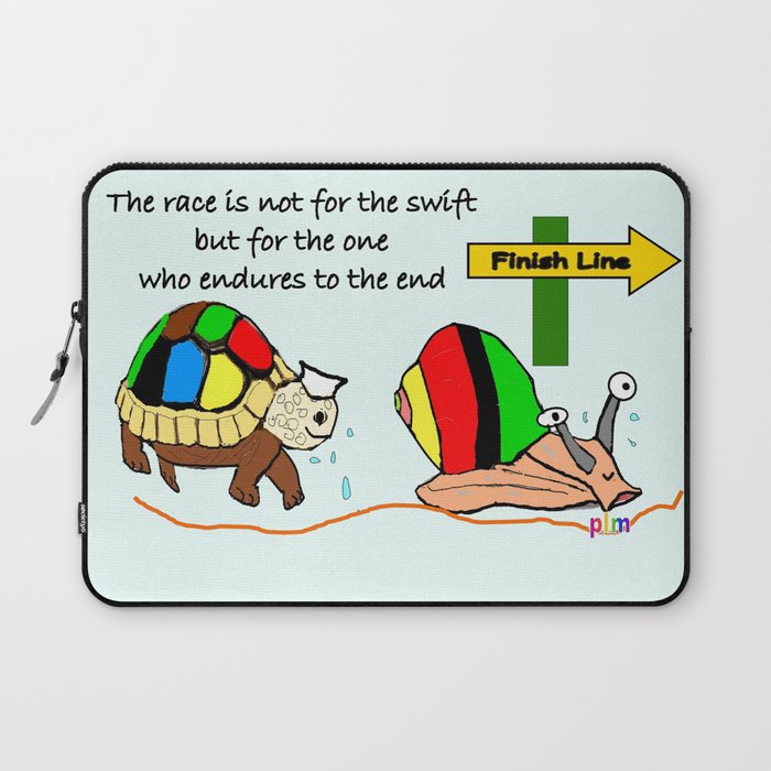 THE RACE - the turtle and the snail Laptop Sleeve