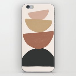 Earth Colored Woodblock Mid-Century Modern iPhone Skin