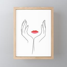 Lips Framed Mini Art Print