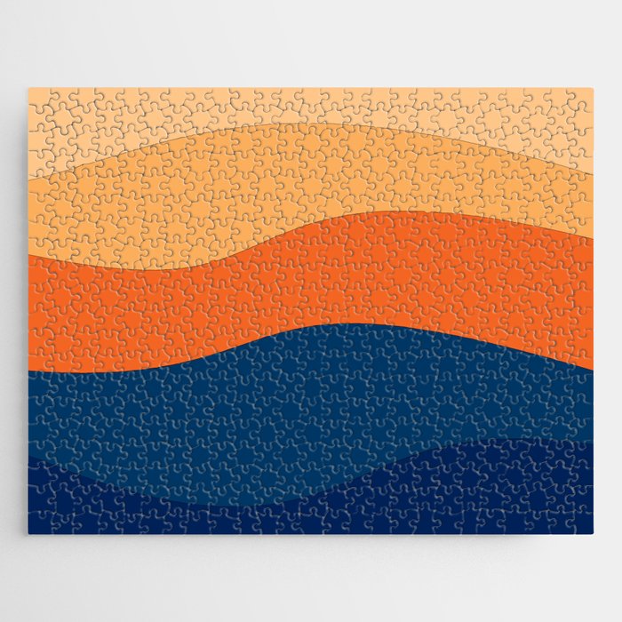 Abstract pattern - blue and orange. Jigsaw Puzzle