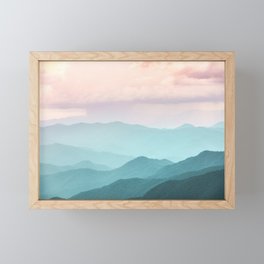 Smoky Mountain National Park Sunset Layers II - Nature Photography Framed Mini Art Print