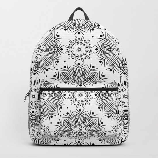 Black and white abstract pattern . 15 Backpack