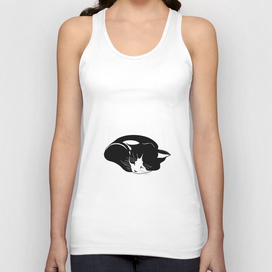 little kitten who sleeps peacefully Unisex Tank Top