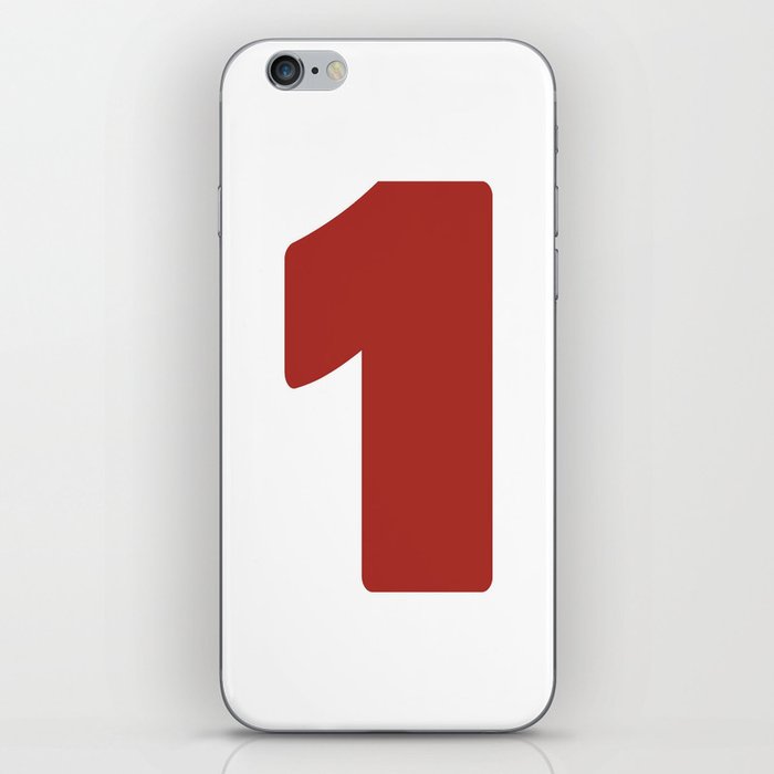 1 (Maroon & White Number) iPhone Skin