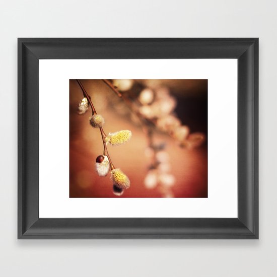 FLUFFY RED Framed Art Print