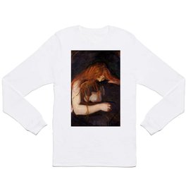 Vampire by Edvard Munch Long Sleeve T-shirt