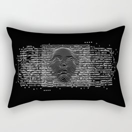 Cyberpunk Stacked Plot Face / Soundwave Face Rectangular Pillow