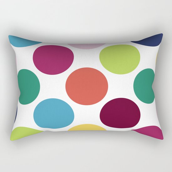 Colorful Dots Rectangular Pillow
