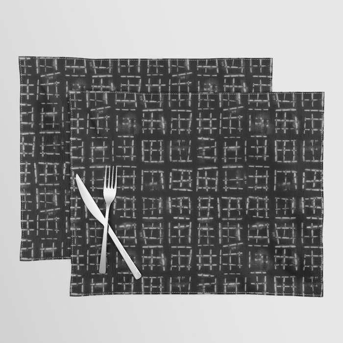 White windows over black background Placemat