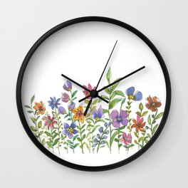 A colorful flower garden Wall Clock