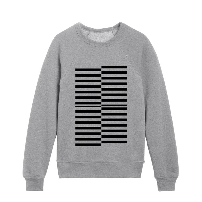 GLITCHART (BLACK-WHITE) Kids Crewneck