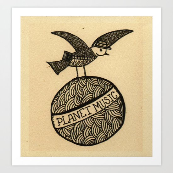 planet music Art Print