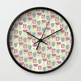Sloth pattern Wall Clock