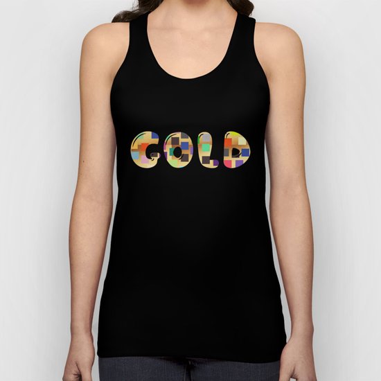 Squares On Gold Unisex Tank Top