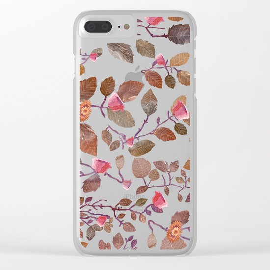 almost pink leaves? garden Clear iPhone Case