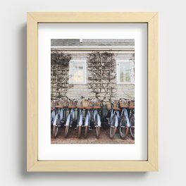 Nantucket Island Blue Bikes Recessed Framed Print