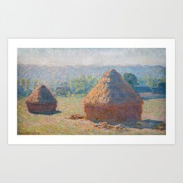 Claude Monet - Haystacks, end of Summer Art Print