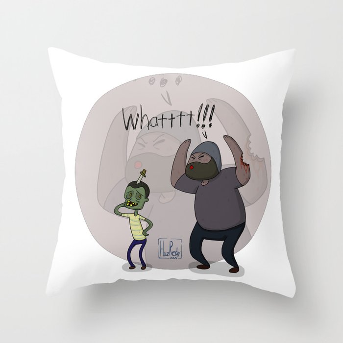 The Walking Dead Tyreese got bit by a kid Throw Pillow by HuzRedy