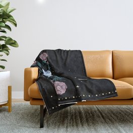 Cat Dreaming of the Moon Throw Blanket