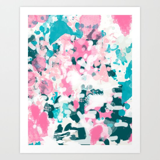Everitt - abstract minimal painting home decor modern bright artistic decor canvas Art Print
