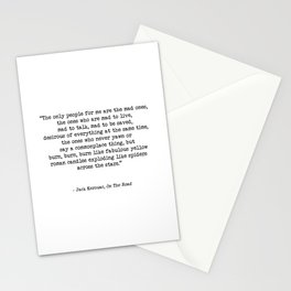 Mad To Live, Motivational Life Quote By Jack Kerouac, On The Road, Creativity Quotes Stationery Card