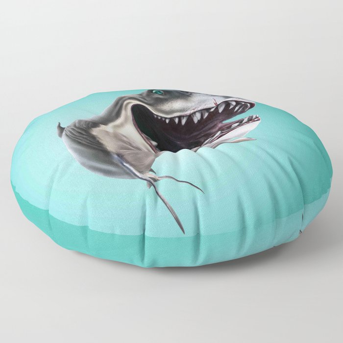 Smiling Shark Selfie Floor Pillow