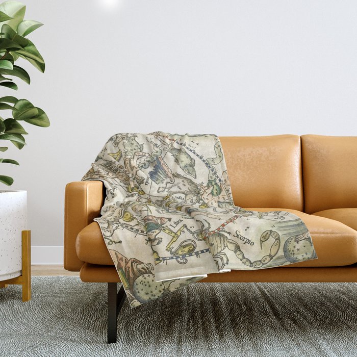 Albrecht Dürer "Celestial map of the Northern sky" Throw Blanket