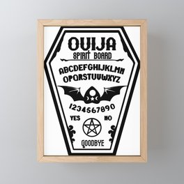Ouija Board Coffin Framed Mini Art Print