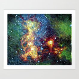 Magellanic Cloud Galaxy Painting Art Print