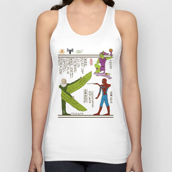 Hero-glyphics: Web-Slinger Unisex Tank Top