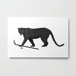 Panther Hockey Metal Print