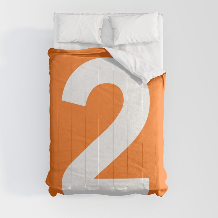 Number 2 (White & Orange) Comforter