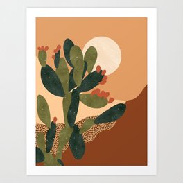 Prickly Pear Cactus Art Print