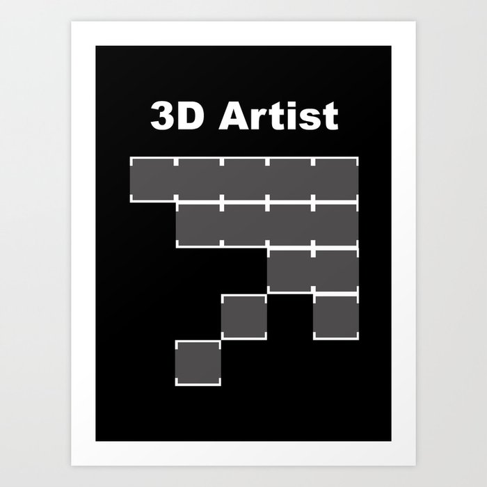 3D Artist Art Print