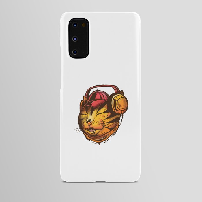 Cat with Headphones Android Case