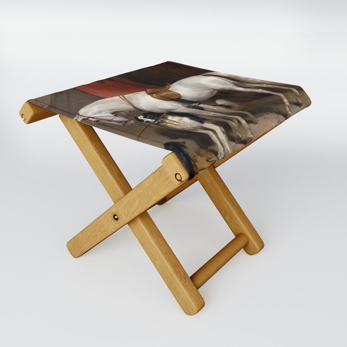 Favourites, the Property of H.R.H. Prince George of Cambridge by Edwin Landseer Folding Stool