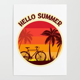 Hello Summer Cute Summer Lovers T shirt Poster