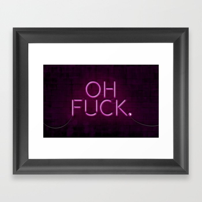 OH FUCK (pink) Framed Art Print
