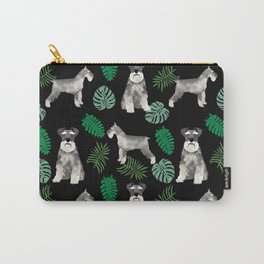 Schnauzer summer monstera tropical pure breed dog gifts Carry-All Pouch