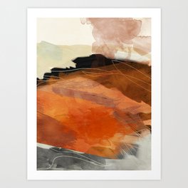 landscape in fall abstract art Art Print