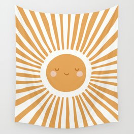 Cheerful Sun Wall Tapestry