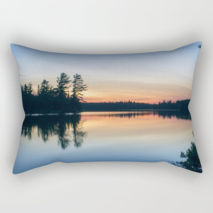 Boundary Waters Twilight Reflections Rectangular Pillow